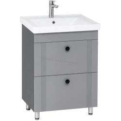 Dulap cu lavoar Vasto Furniture Palma/Sava 2S 650mm (Grey Matte)