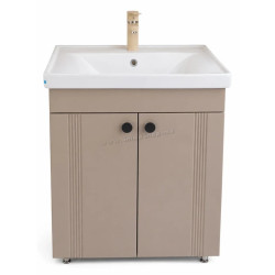 Dulap cu lavoar Vasto Furniture Palma/Sava 2U 650mm (Beige Matte)