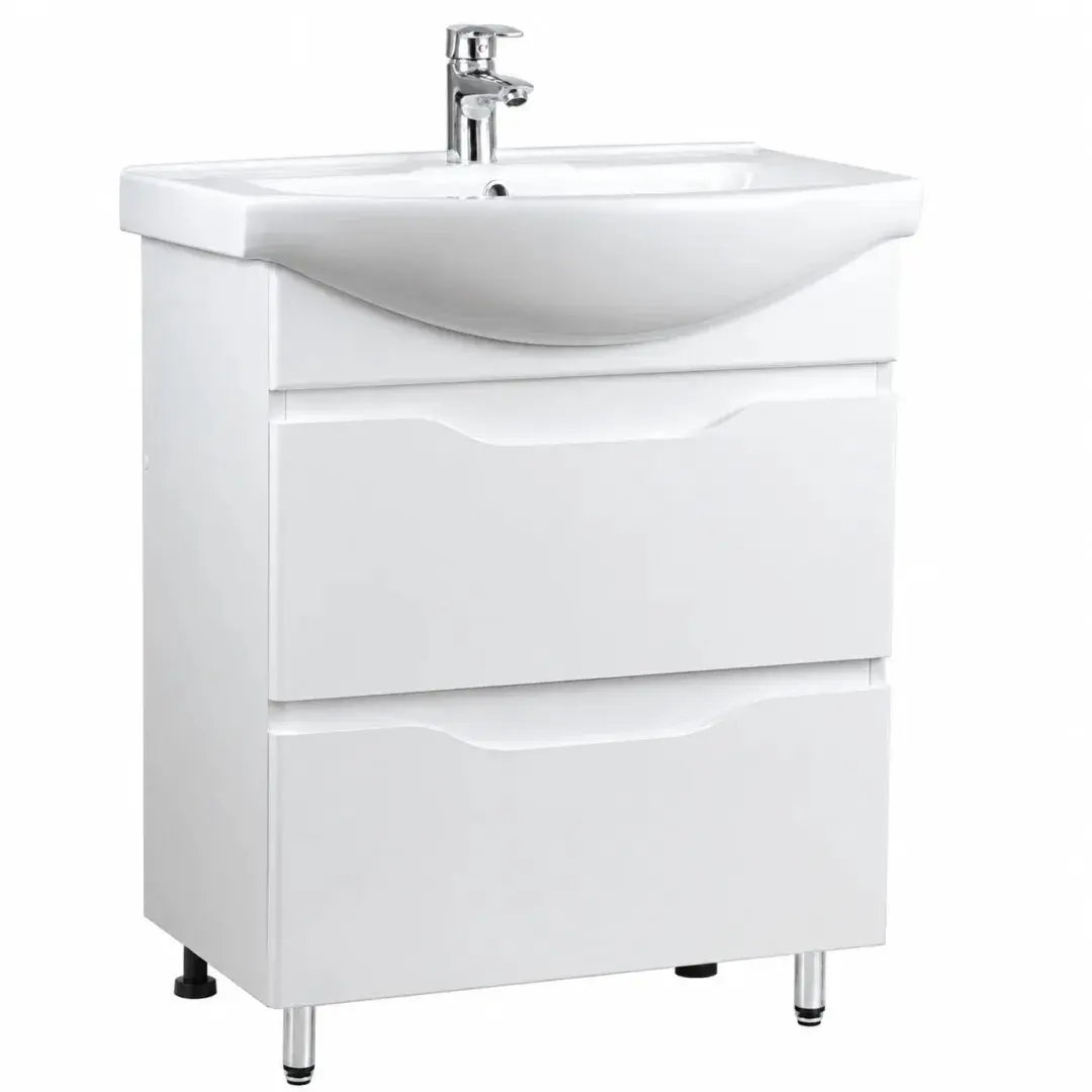 Тумба с умывальником Vasto Furniture Print/Basic 2S 650mm (White) - 2