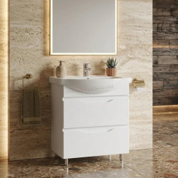 Dulap cu lavoar Vasto Furniture Print/Basic 2S 650mm (White)