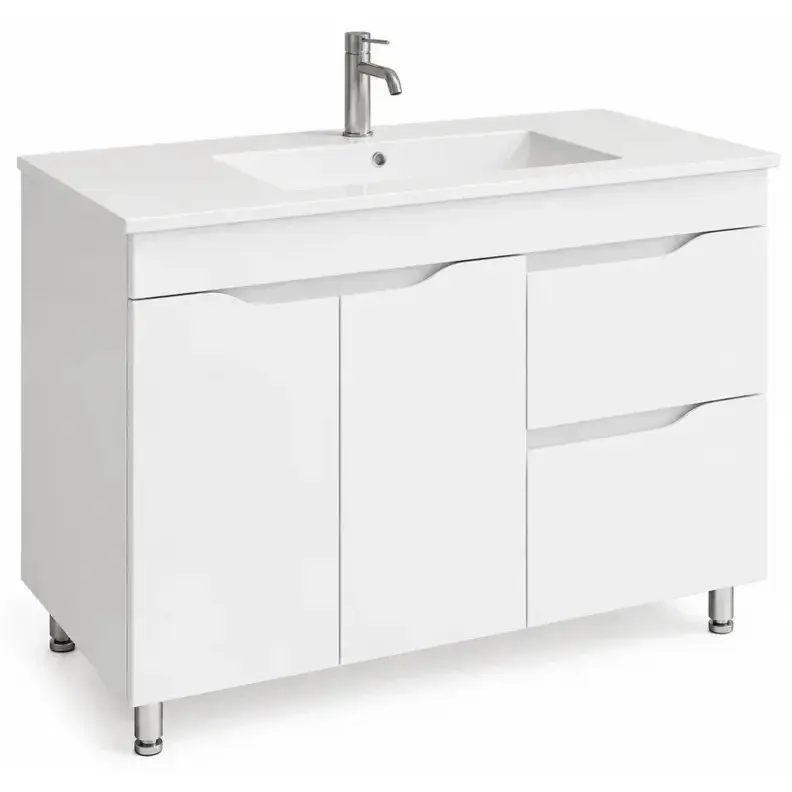 Dulap cu lavoar Vasto Furniture Print/BL 2S2U 1200mm (White) - 2