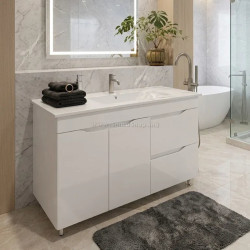 Dulap cu lavoar Vasto Furniture Print/BL 2S2U 1200mm (White)