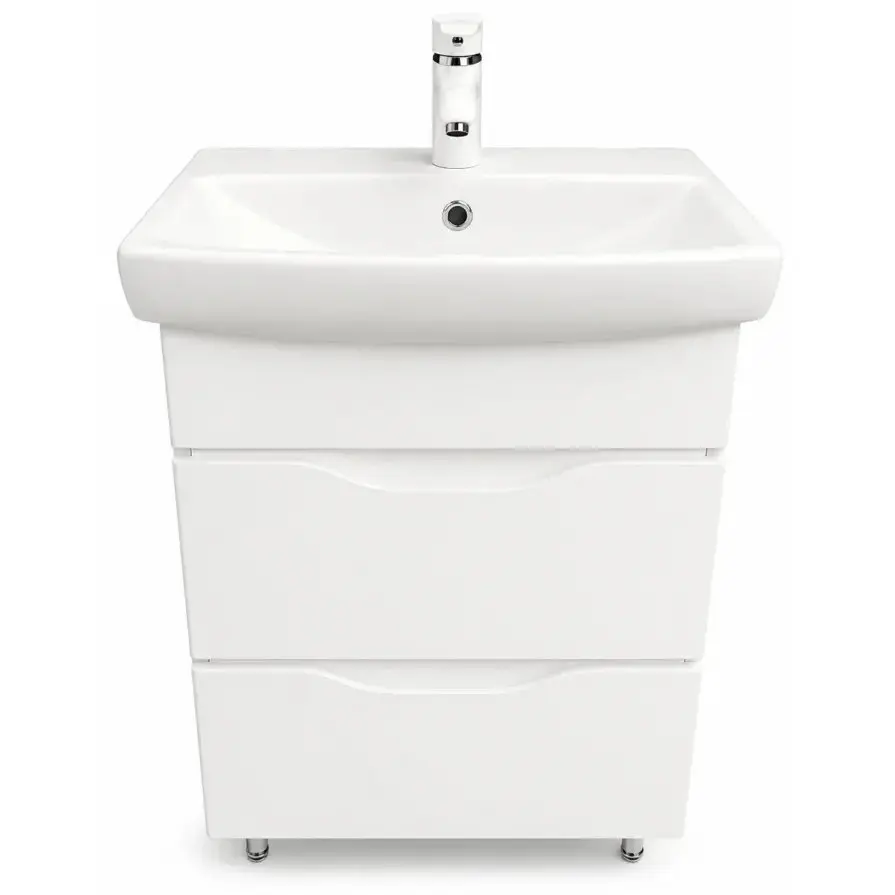 Тумба с умывальником Vasto Furniture Print/CL 2S 600mm (White) - 2