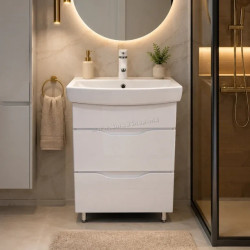 Dulap cu lavoar Vasto Furniture Print/CL 2S 600mm (White)