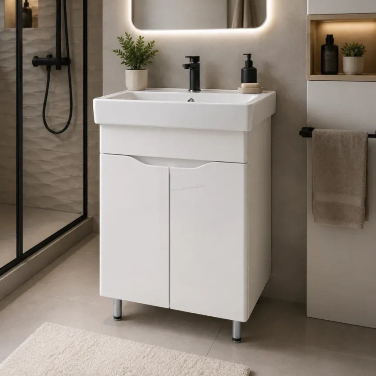 Dulap cu lavoar Vasto Furniture Print/ML 2U 550mm (White)