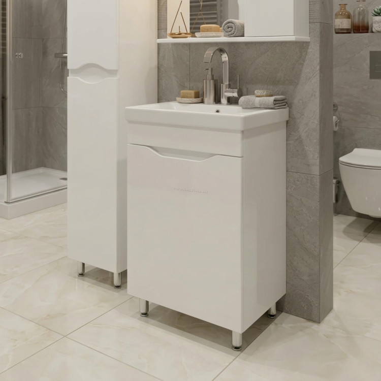 Тумба с умывальником Vasto Furniture Print/Sava 1U 500mm (White)