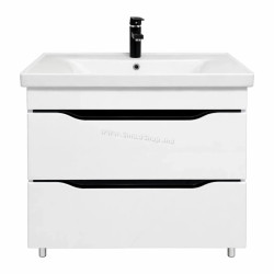 Dulap cu lavoar Vasto Furniture Print/Sava 2S 600mm (White/Black)