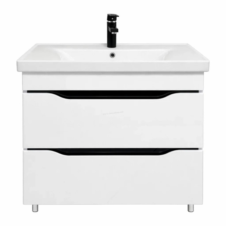 Dulap cu lavoar Vasto Furniture Print/Sava 2S 600mm (White/Black)