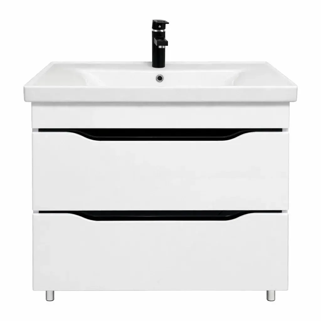 Dulap cu lavoar Vasto Furniture Print/Sava 2S 600mm (White/Black)