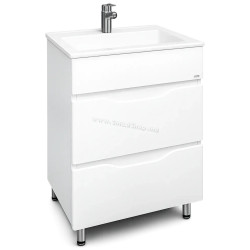 Dulap cu lavoar Vasto Furniture Print/Sava 2S 650mm (White)