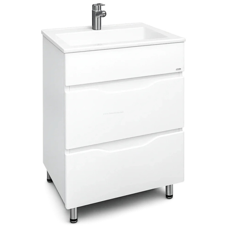 Dulap cu lavoar Vasto Furniture Print/Sava 2S 650mm (White)