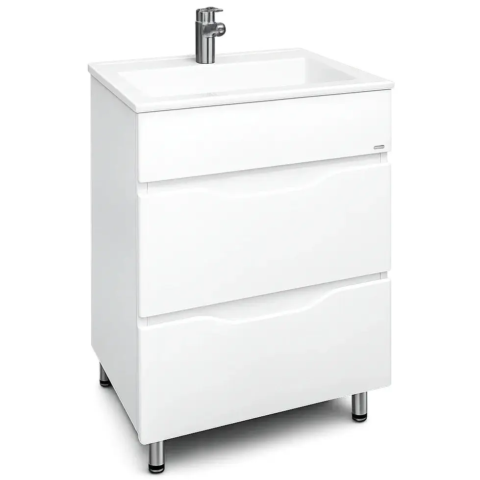 Dulap cu lavoar Vasto Furniture Print/Sava 2S 650mm (White)