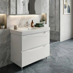 Dulap cu lavoar Vasto Furniture Print/Sava 2S 800mm (White)