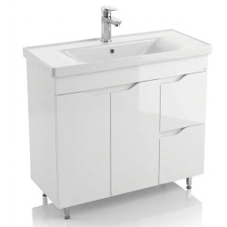 Dulap cu lavoar Vasto Furniture Print/Sava 2S2U 1000mm (White) Thumb