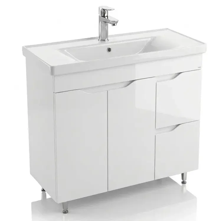 Dulap cu lavoar Vasto Furniture Print/Sava 2S2U 1000mm (White) - 2