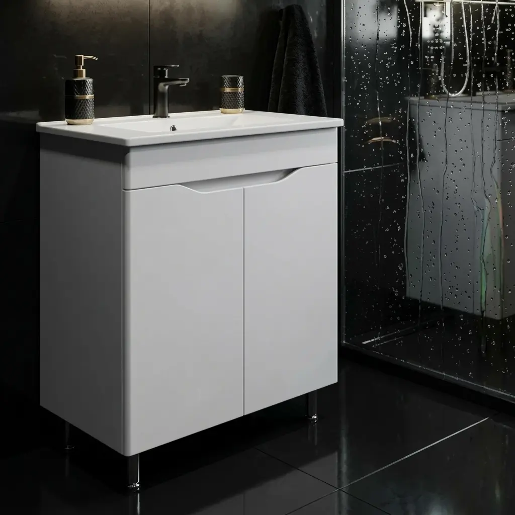 Dulap cu lavoar Vasto Furniture Print/Sava 2U 550mm (White)