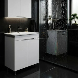 Dulap cu lavoar Vasto Furniture Print/Sava 2U 600mm (White)