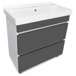 Dulap cu lavoar Vasto Furniture Sanremo/Sava 2S 700mm (Anthracite/White) Thumb