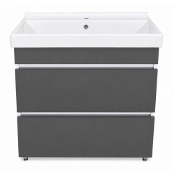 Dulap cu lavoar Vasto Furniture Sanremo/Sava 2S 700mm (Anthracite/White) Thumb