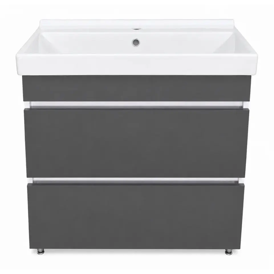 Dulap cu lavoar Vasto Furniture Sanremo/Sava 2S 700mm (Anthracite/White) - 3
