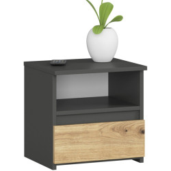 Noptiera Akord CL1 1SZ 40cm (Graphite Gray/Artisan Oak) Thumb