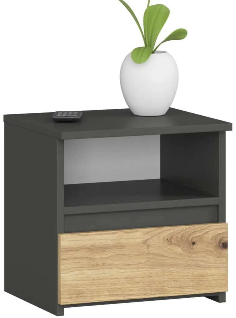 Noptiera Akord CL1 1SZ 40cm (Graphite Gray/Artisan Oak)