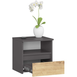 Noptiera Akord CL1 1SZ 40cm (Graphite Gray/Artisan Oak) Thumb