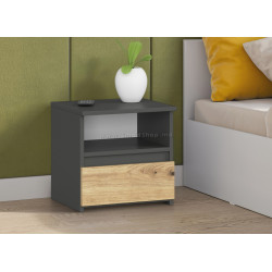 Noptiera Akord CL1 1SZ 40cm (Graphite Gray/Artisan Oak)