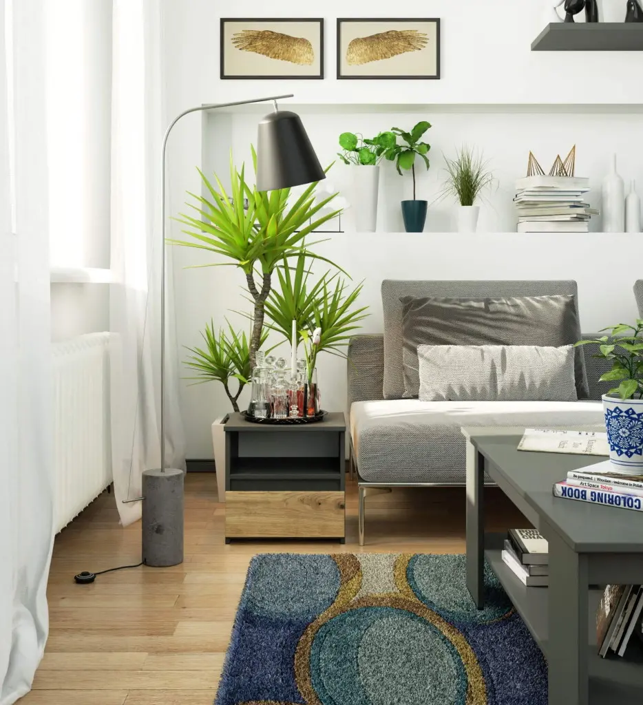 Noptiera Akord CL1 1SZ 40cm (Graphite Gray/Artisan Oak)