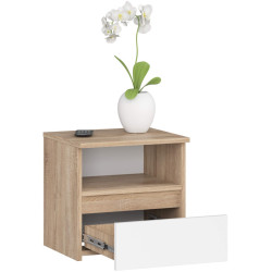 Тумба прикроватная Akord CL1 1SZ 40cm (Sonoma Oak/White) Thumb