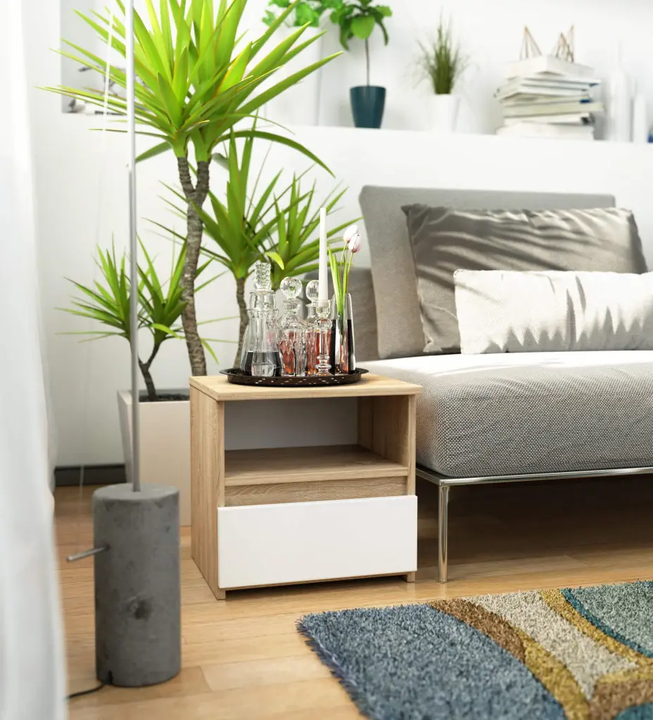 Тумба прикроватная Akord CL1 1SZ 40cm (Sonoma Oak/White)