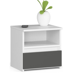 Noptiera Akord CL1 1SZ 40cm (White/Graphite Gray) Thumb