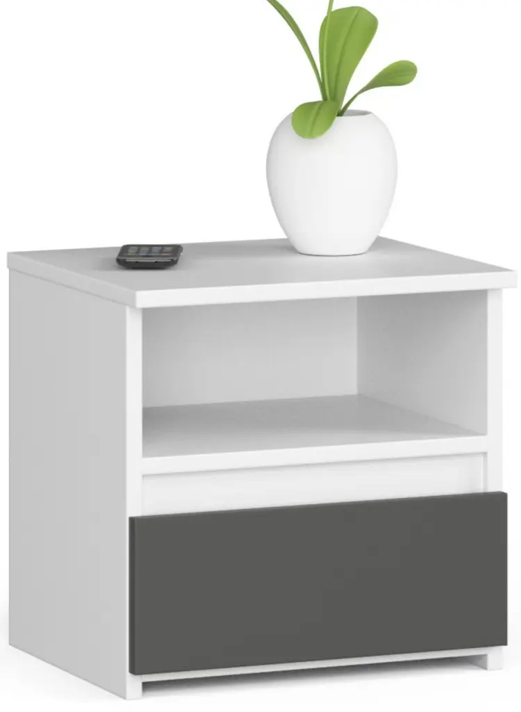 Noptiera Akord CL1 1SZ 40cm (White/Graphite Gray)