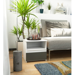 Noptiera Akord CL1 1SZ 40cm (White/Graphite Gray)