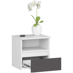 Noptiera Akord CL1 1SZ 40cm (White/Graphite Gray) Thumb