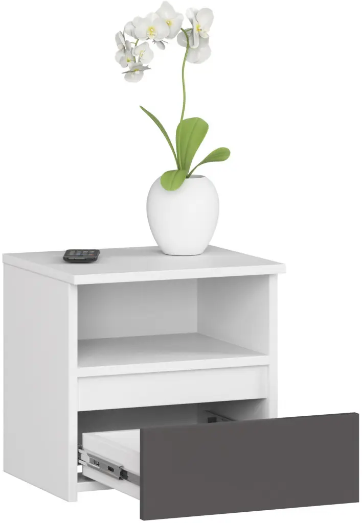 Noptiera Akord CL1 1SZ 40cm (White/Graphite Gray)