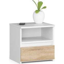Тумба прикроватная Akord CL1 1SZ 40cm (White/Sonoma Oak) Thumb