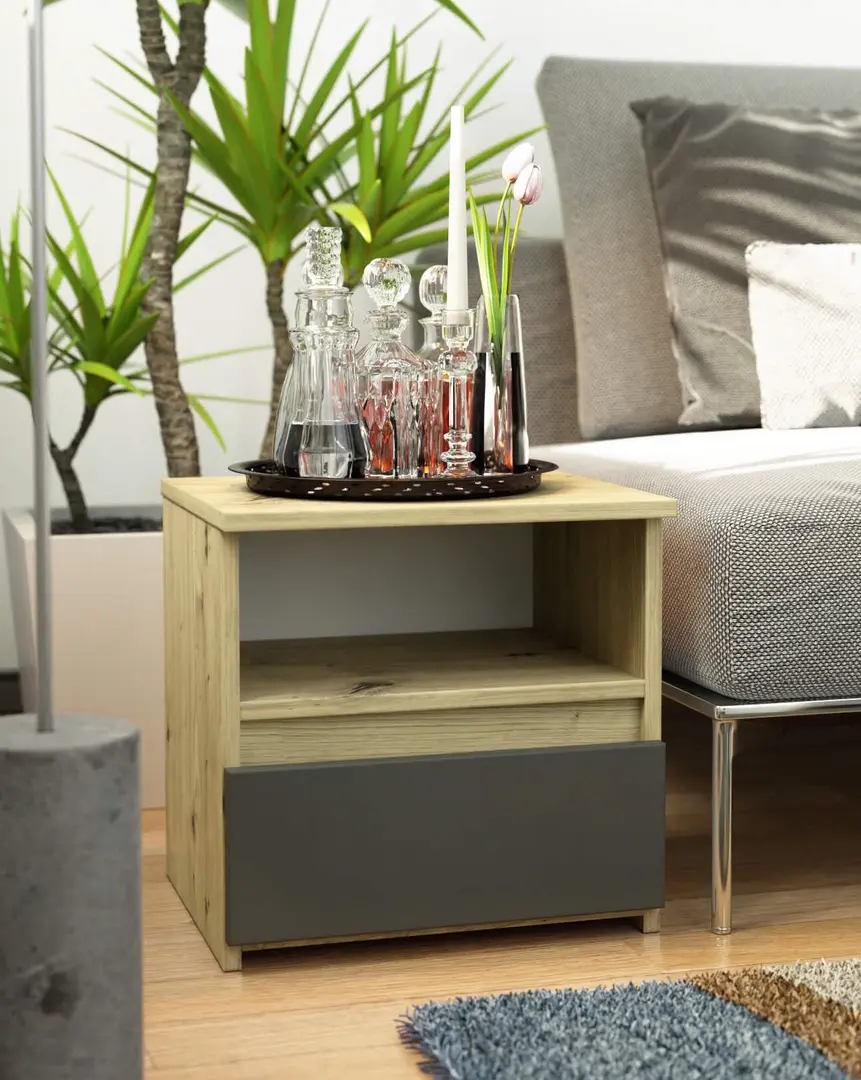 Noptiera Akord CL1 40cm 1SZ (Artisan Oak/Graphite Grey)