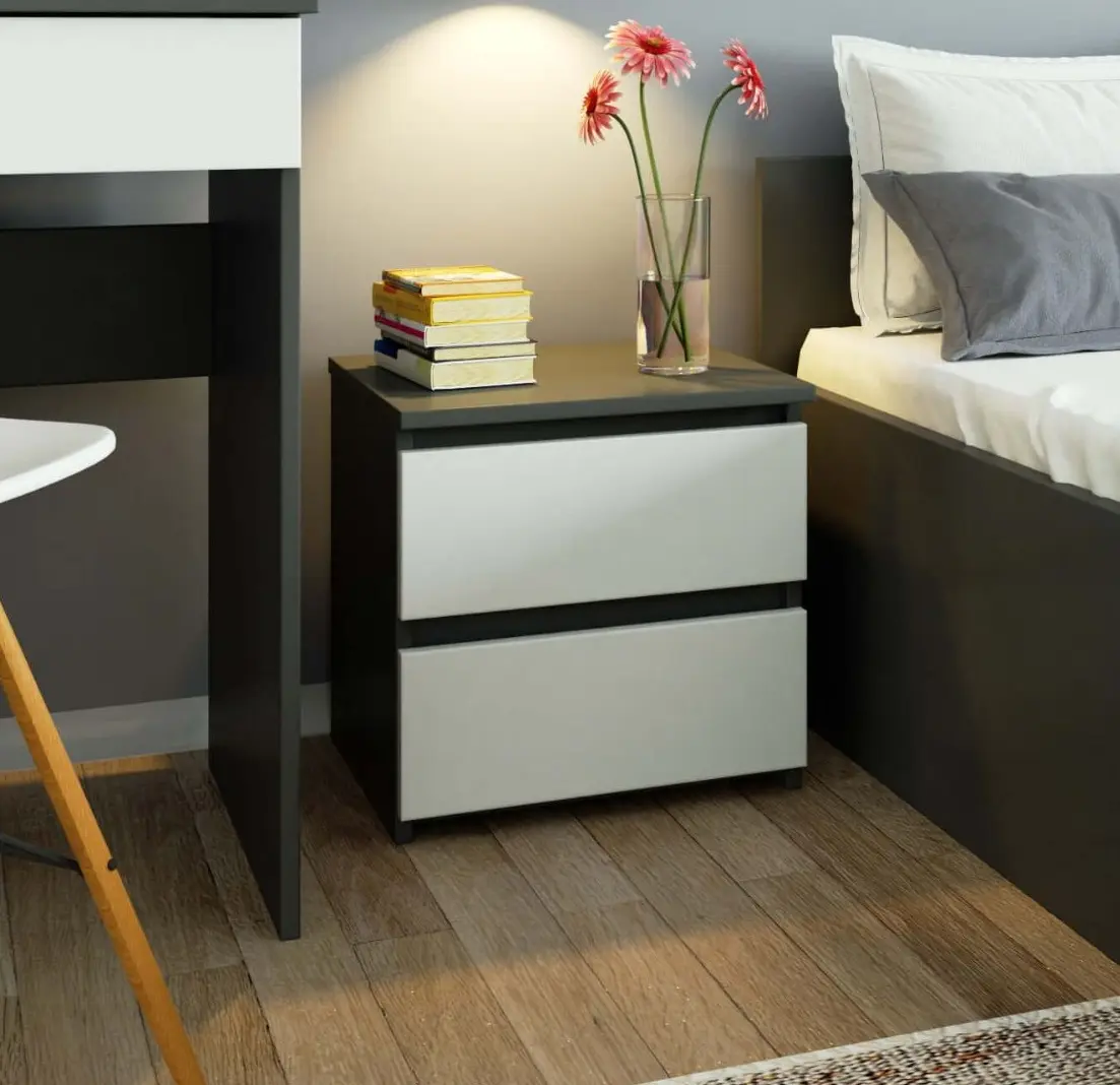 Noptiera Akord CL2 2SZ 40cm (Graphite Gray/White)