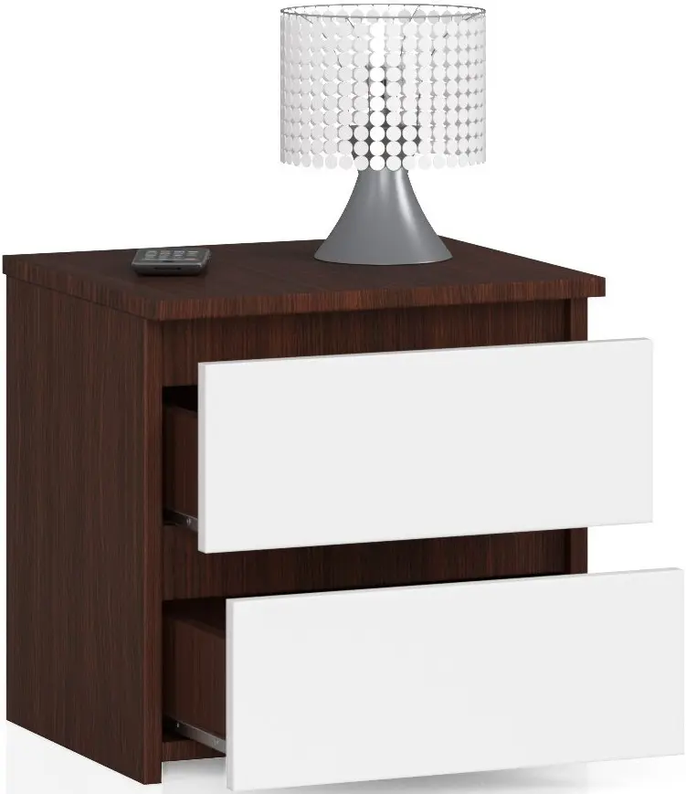 Тумба прикроватная Akord CL2 2SZ CLP PK (Wenge/White) - 3