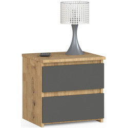 Noptiera Akord CL2 40cm 2SZ (Artisan Oak/Graphite Grey) Thumb