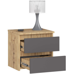 Noptiera Akord CL2 40cm 2SZ (Artisan Oak/Graphite Grey) Thumb