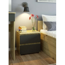 Noptiera Akord CL2 40cm 2SZ (Artisan Oak/Graphite Grey)