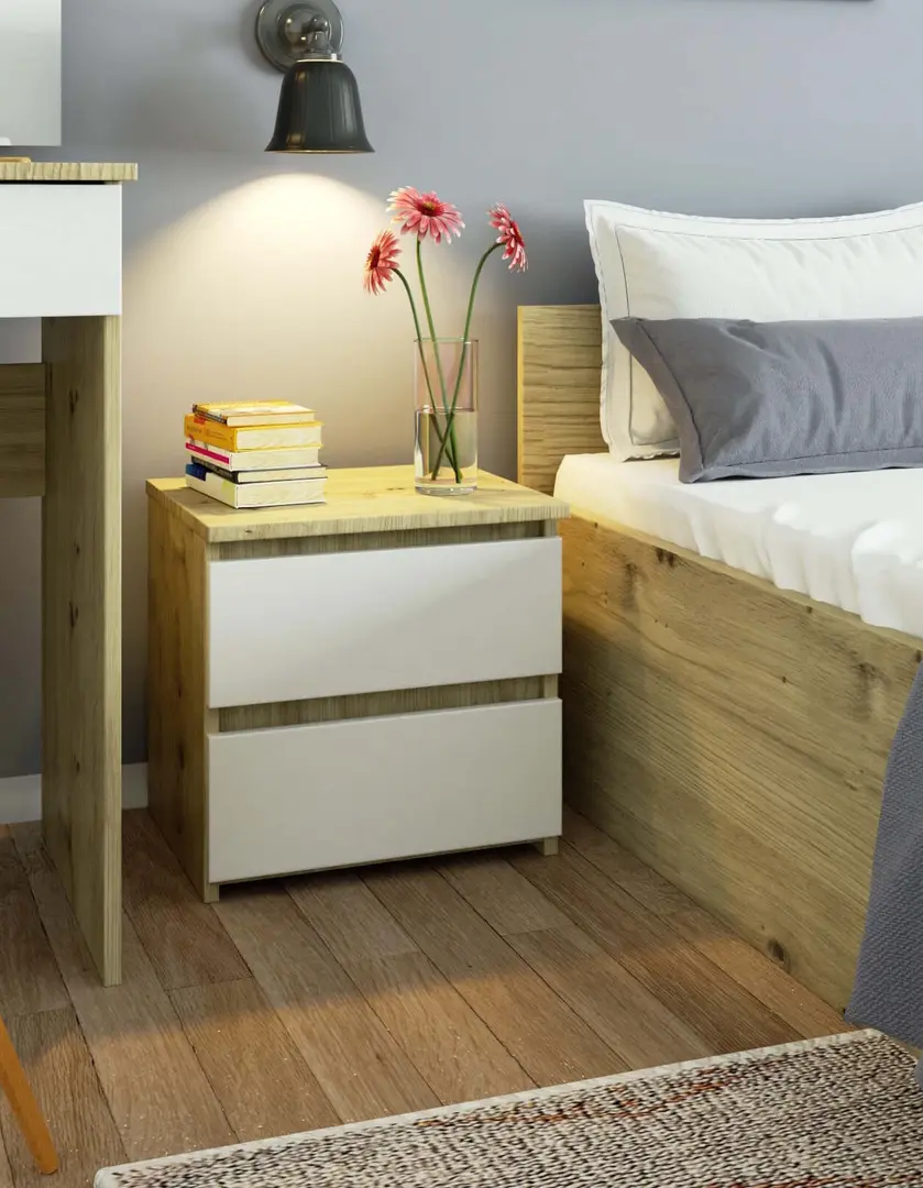 Noptiera Akord CL2 40cm 2SZ (Artisan Oak/White)
