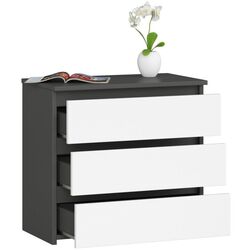 Тумба прикроватная Akord CL3 3SZ (Graphite Gray/White) Thumb