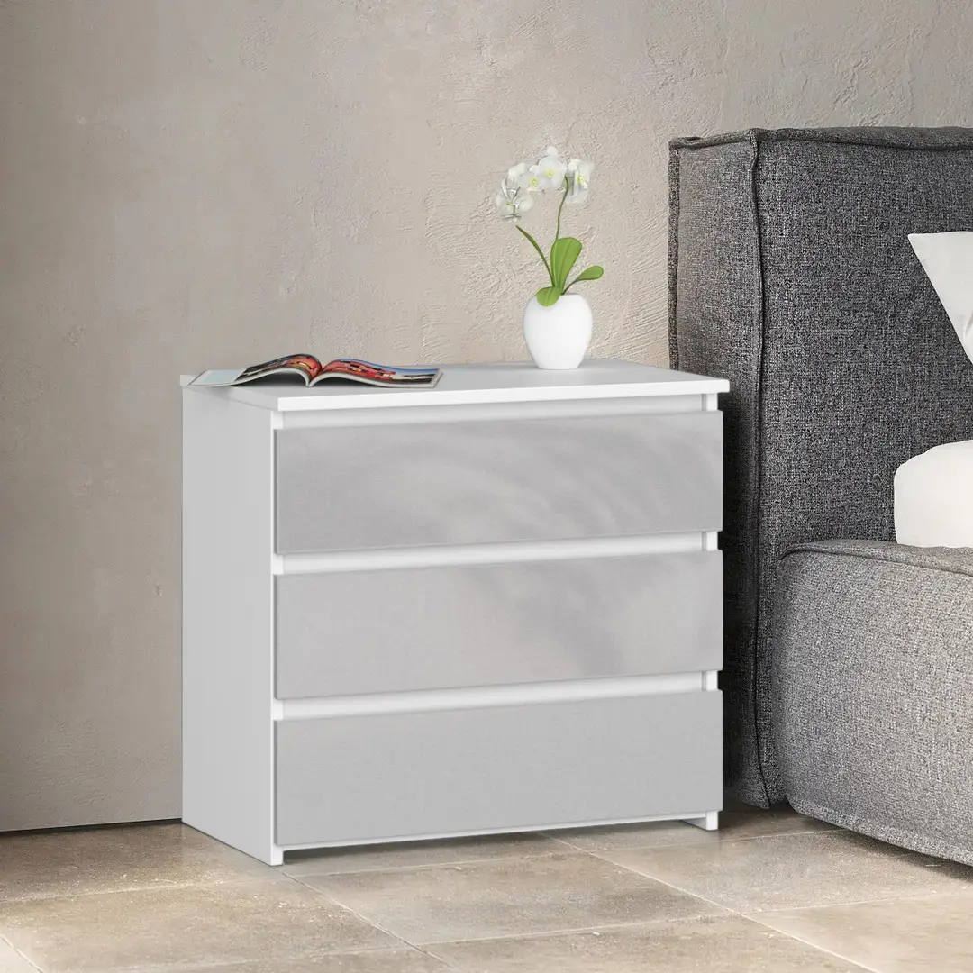 Noptiera Akord CL3 60cm (White/Metallic Gloss)