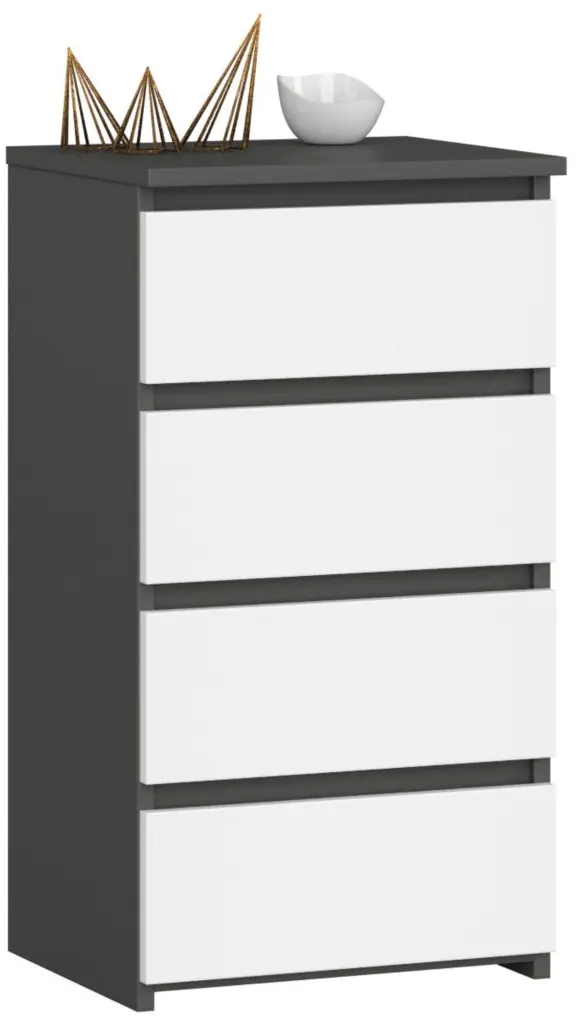 Тумба прикроватная Akord CL4 4SZ (White/Graphite Gray)