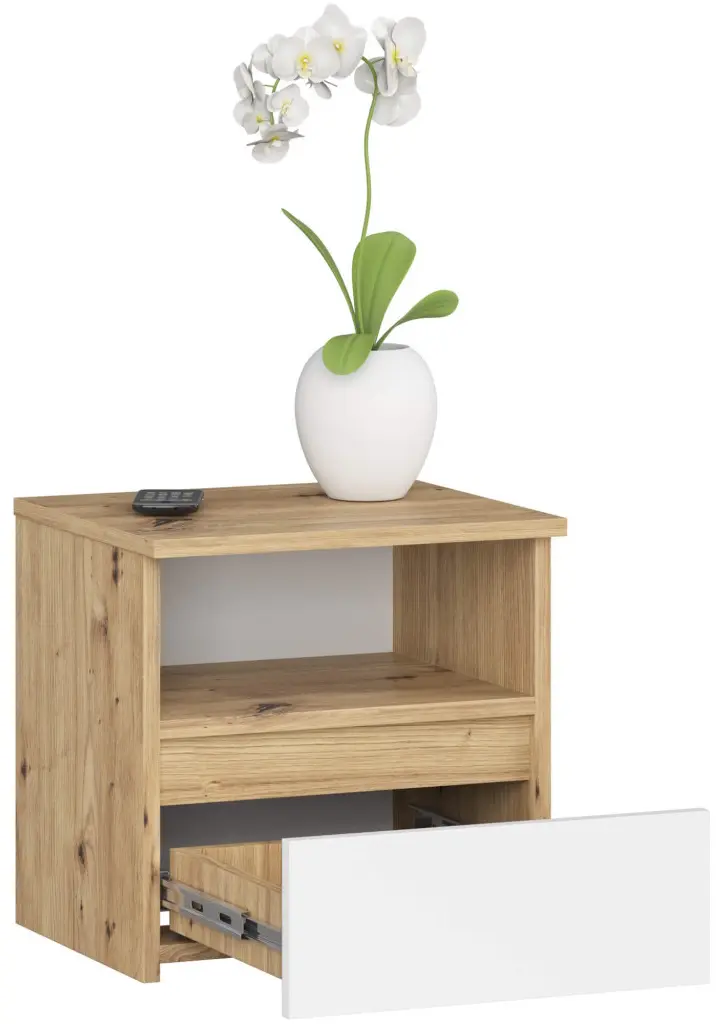 Noptiera Akord K40 1SZ (White/Artisan Oak)