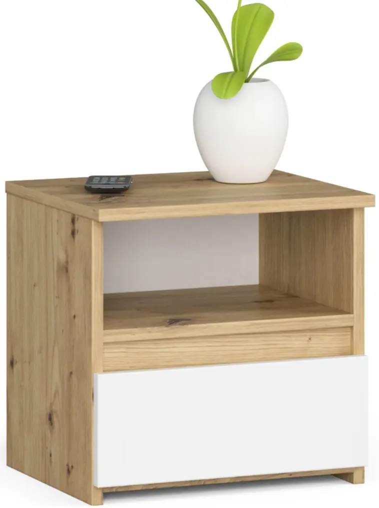 Noptiera Akord K40 1SZ (White/Artisan Oak)