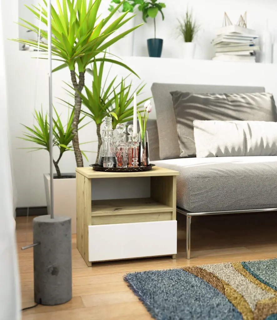 Noptiera Akord K40 1SZ (White/Artisan Oak)